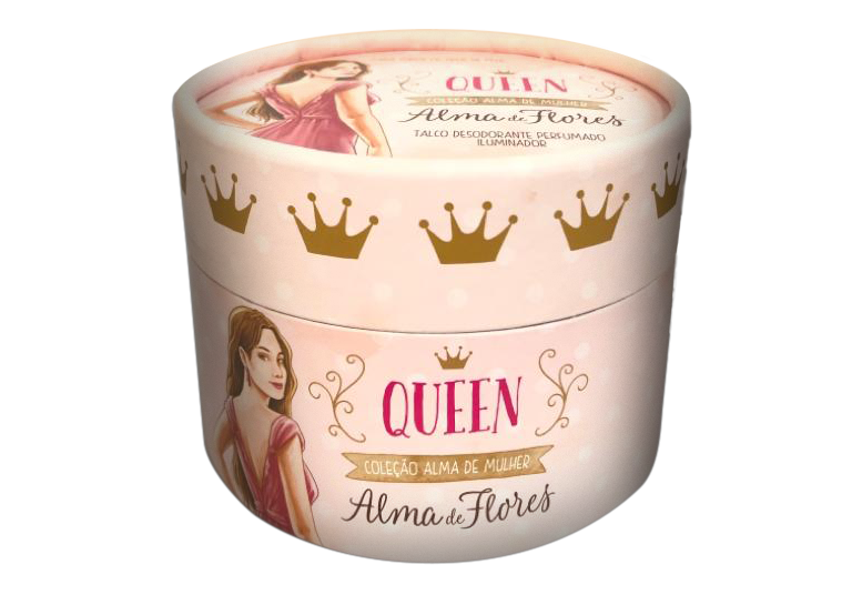Talqueira Alma de Flores Queen, da linha Alma de Mulher, apresenta redesign