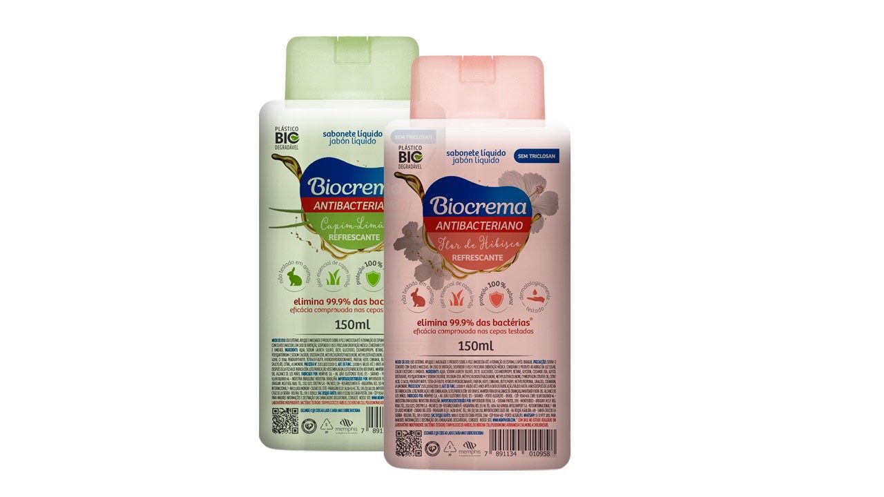 Conheça os novos sabonetes líquidos antibacterianos de Biocrema