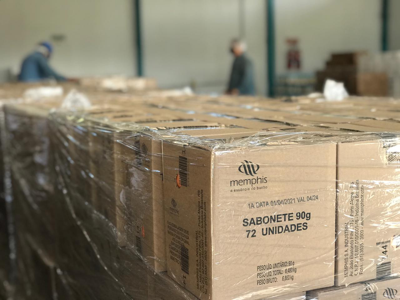 Em parceria com Instituto Cultural Floresta, acionistas da Memphis realizam doação de 18 toneladas de sabonetes