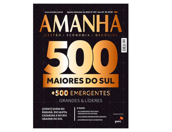 Reconhecida como a empresa mais rentável de Higiene e Limpeza pela Revista Amanhã: 500 Maiores do Sul.