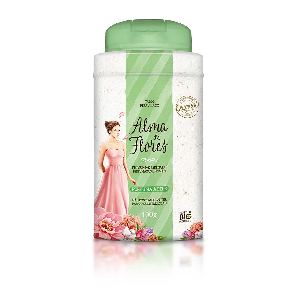 Talco Perfumado Alma de Flores Clássico