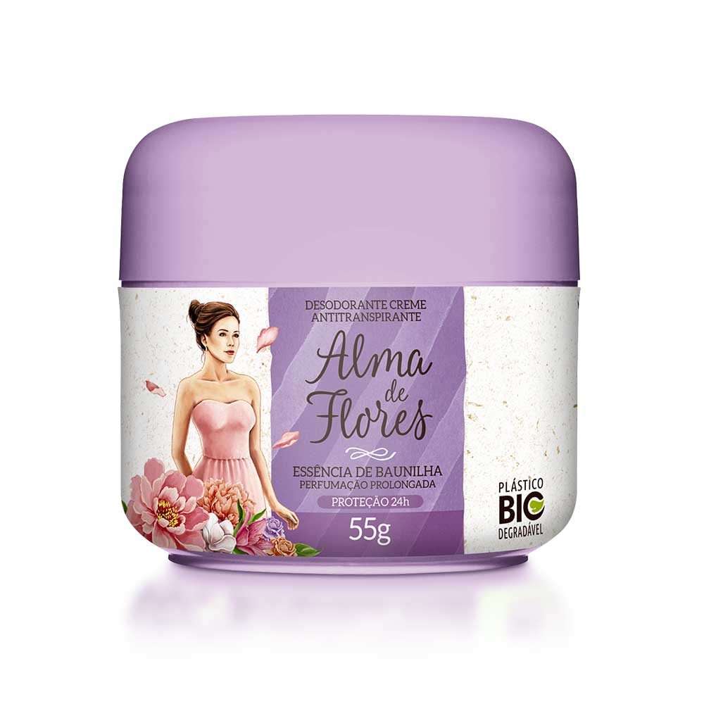 Desodorante Creme Alma de Flores Baunilha