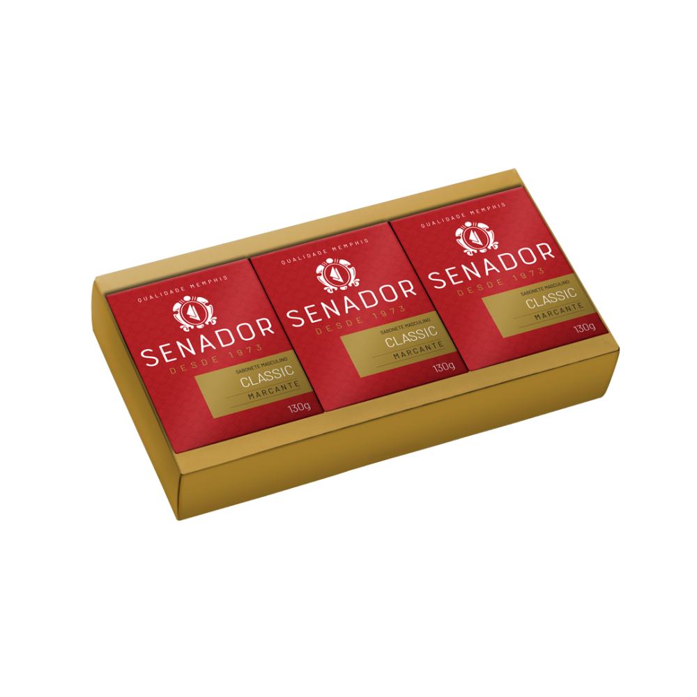 Estojo 3 Sabonetes Senador Classic