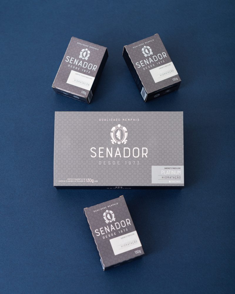 Estojo 3 Sabonetes Senador Platinum