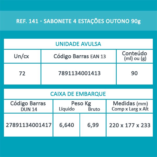 Sabonete 4 Estações Outono