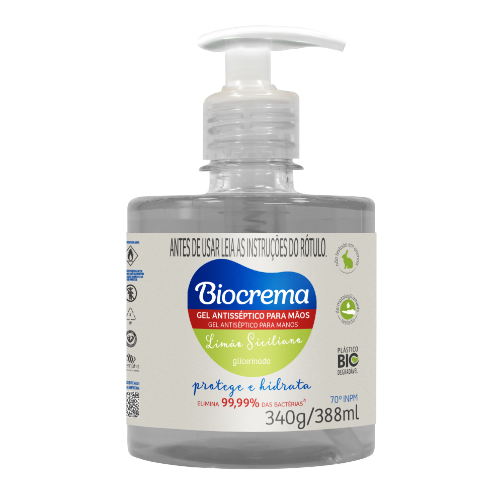 Gel Higienizador de Mãos Biocrema  340g