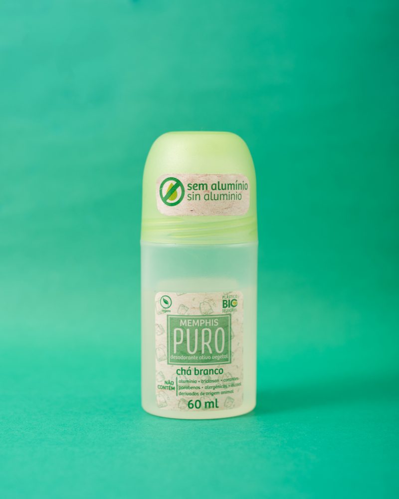 Desodorante Roll On Puro Sem Alumínio Chá Branco