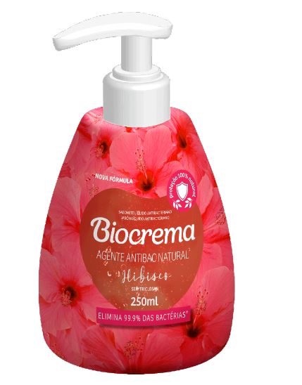 Sabonete Líquido Antibacteriano Biocrema Flor de Hibisco