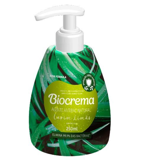 Sabonete Líquido Antibacteriano Biocrema Capim Limão