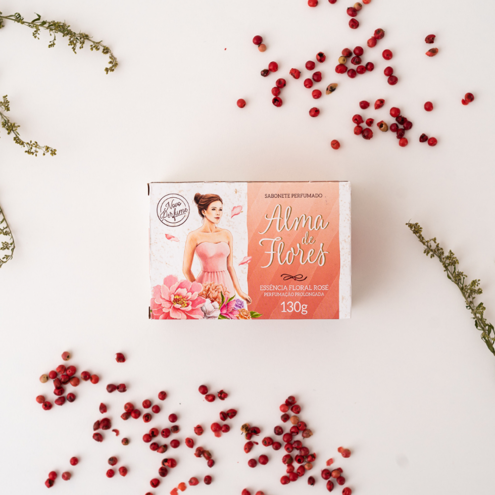 Sabonete Alma de Flores Floral Rosé 130g