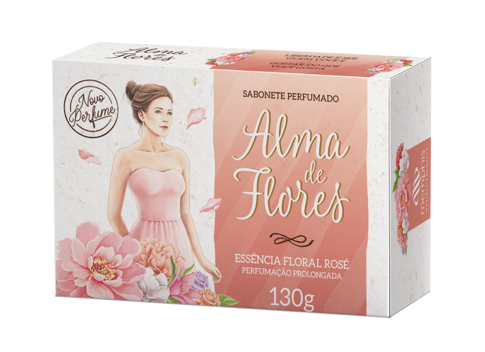 Sabonete Alma de Flores Floral Rosé 130g