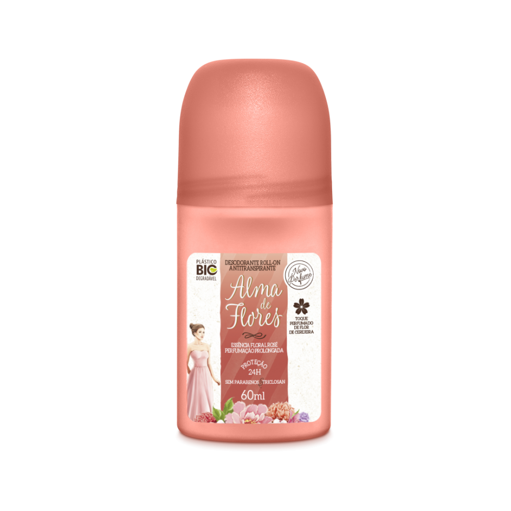 Desodorante Roll On Alma de Flores Rosé 60ml