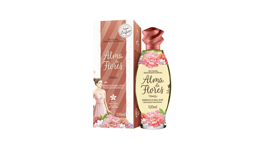 Deo Colônia Alma de Flores Rosé