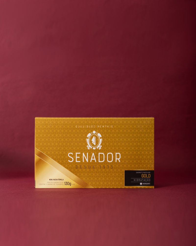 Estojo 3 Sabonetes Senador Gold 390g
