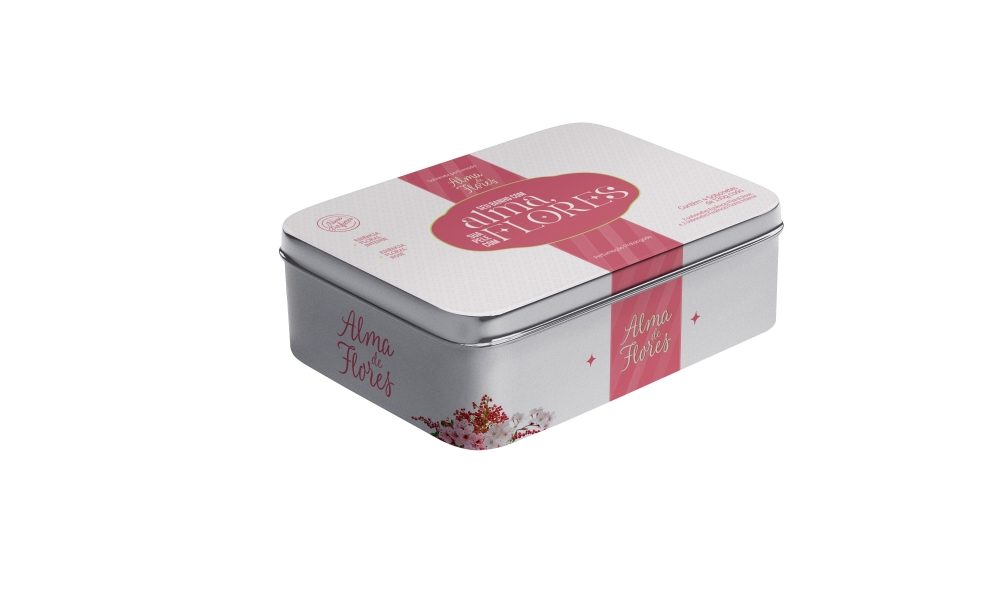 Lata Alma de Flores Floral Rosé e Intense 4 Sabonetes